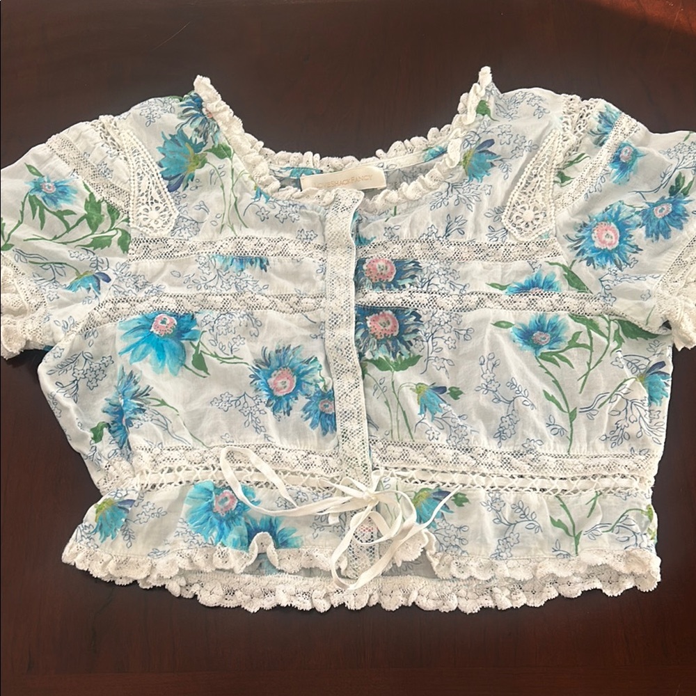 Cropped love shack fancy top